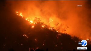 LOS ANGELES COUNTY: Crews continue to battle Summit Fire in Antelope Valley, with evacuations still in place