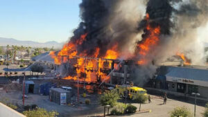 Fire debris cleared from University Gardens shopping center site near UNLV in Las Vegas