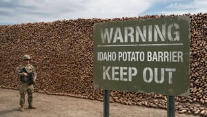 Idaho Builds Border Wall Out Of Potatoes To Keep Out Californians