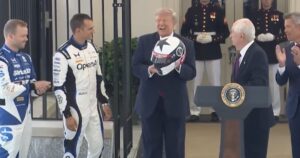 WATCH: IndyCar Racers Gift Trump With Custom Race Helmet – Trump Says IndyCar Race to Be “Awesome Display of American Patriotism, Raw Horsepower and Ingenuity”