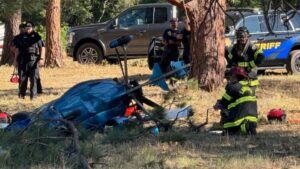 Pilot hospitalized after helicopter crash in Larkspur