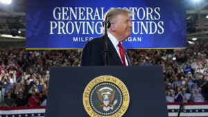 Trump Talks Auto Industry, Rallies for Republican Candidates