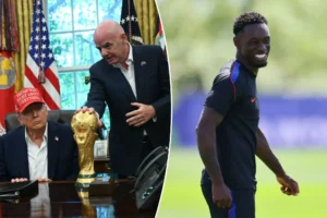 Trump called FIFA president asking to review USMNT star Folarin Balogun’s red card suspension