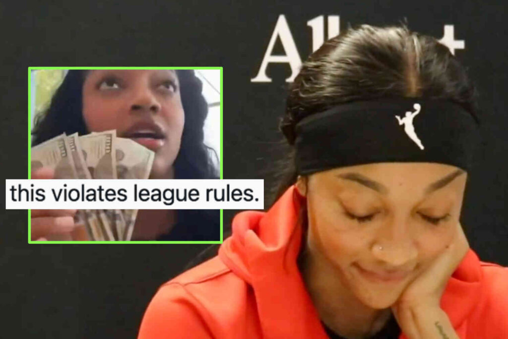 Unbelievable levels of stupidity here: WNBA posts – then deletes – video of Angel Reese gambling on her own game