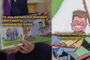 Watching Trump read a children’s book about presidents with the Second Lady is THE most entertaining thing you’ll see today