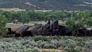 Coal train derailment in western Colorado