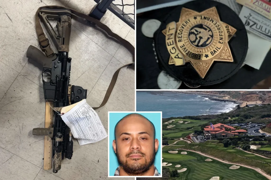 Heavily-armed suspect filmed Trump security at California golf course as modified weapons, mugshot seen for first time