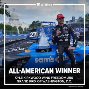 THRILL OF VICTORY: Kyle Kirkwood hangs on to win Freedom 250 Grand Prix in Washington, DC