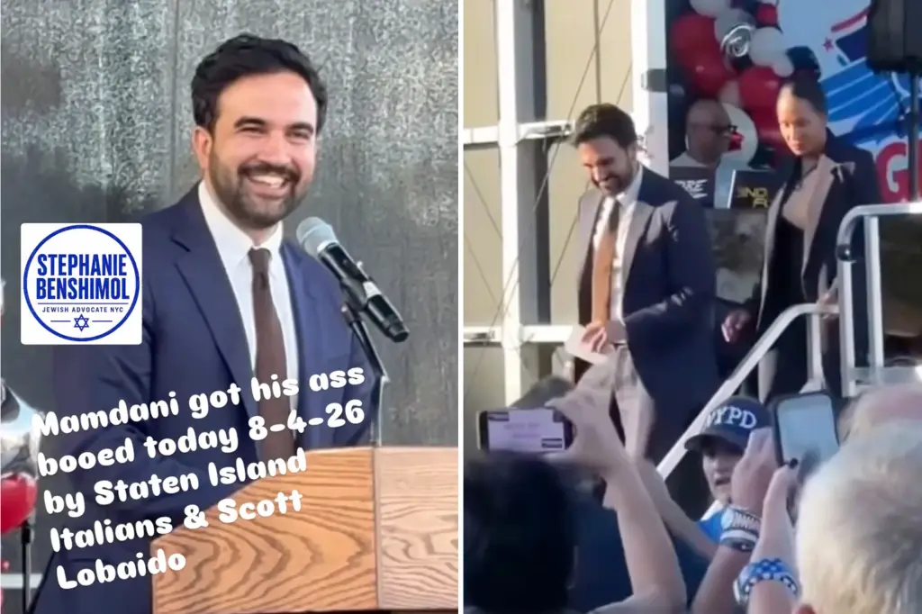 Communist Mamdani relentlessly booed at NYPD Staten Island event, as he flees stage after less than 1 minute