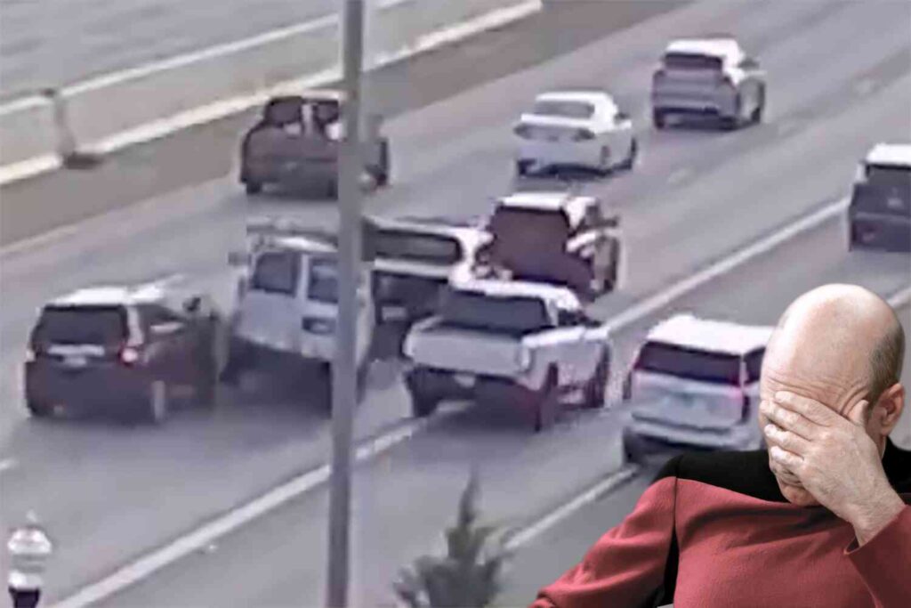 Peak Ohio moment: Driver randomly stops in middle of freeway, causes accident