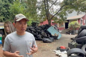 DEMOCRAT CITY: Portland homeowner returns to find squatters and 50,000 tires on his property