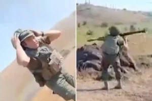 Russian trainee with butterfingers nearly blows himself up with rocket launcher