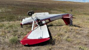 Small plane flips over at Rocky Mountain Metropolitan Airport