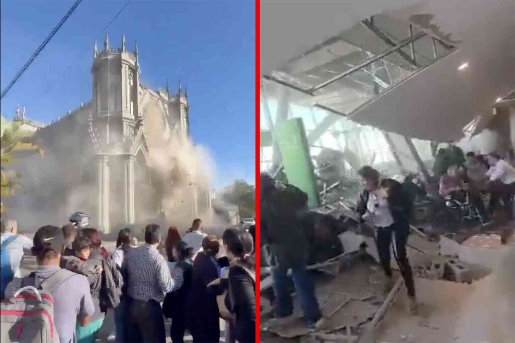 There was a 7.4-magnitude earthquake in Colombia this morning and the videos are crazy