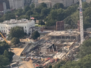 Trump Shares Aerial Photo of White House East Wing Construction