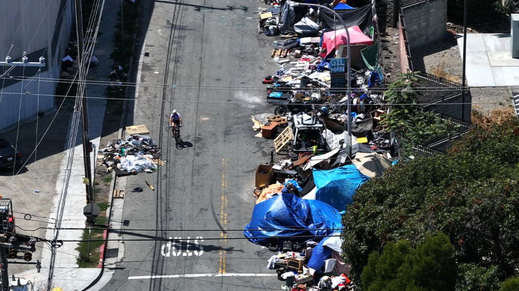 DEMOCRAT CITY: San Francisco TV reporter films encampment outside her own son’s UC Berkeley housing in viral post
