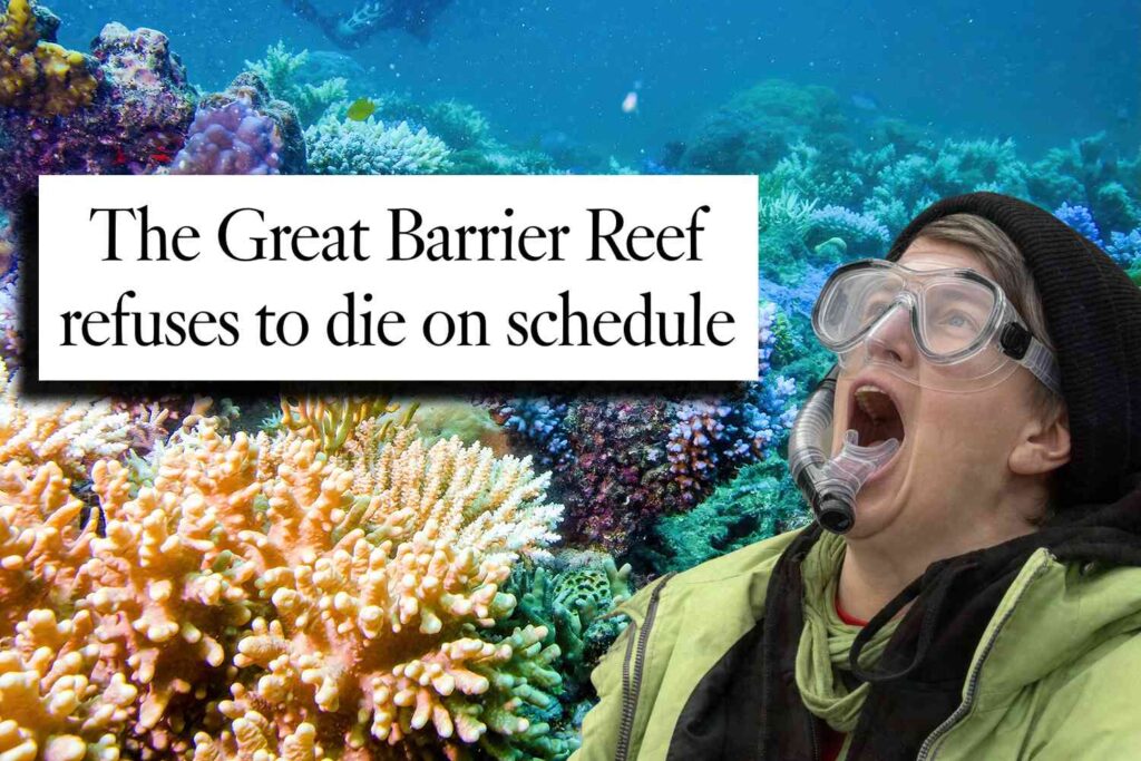 Annual report of Great Barrier Reef shows coral continues to rebound, defying climate doomsayers’ predictions