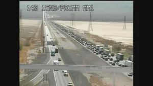 Holiday traffic returns to I-15 leaving Las Vegas on Labor Day