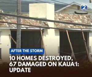 Hundreds of Kauaʻi residents report damage from Hurricane Lowell: County update
