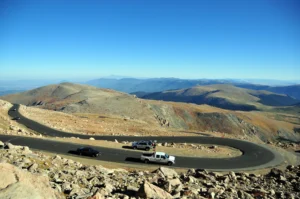 Vehicle rolls nearly 300 feet down Mount Blue Sky Scenic Byway