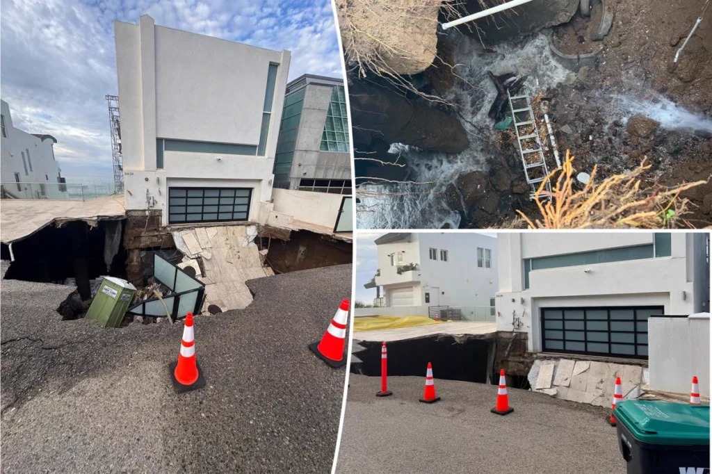UNBEARABLE WEIGHT: Nicolas Cage’s $10.5M Malibu mansion nearly falls into massive sinkhole that swallows driveway