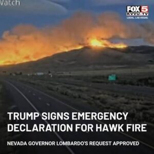 Trump signs Lombardo’s request for Presidential Emergency Declaration over Hawk Fire