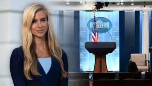 BRIEFING ROOM DEBUT: Trump’s new press secretary takes the podium