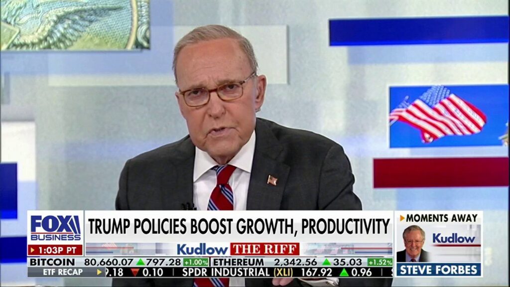 Kudlow: Output per person is soaring