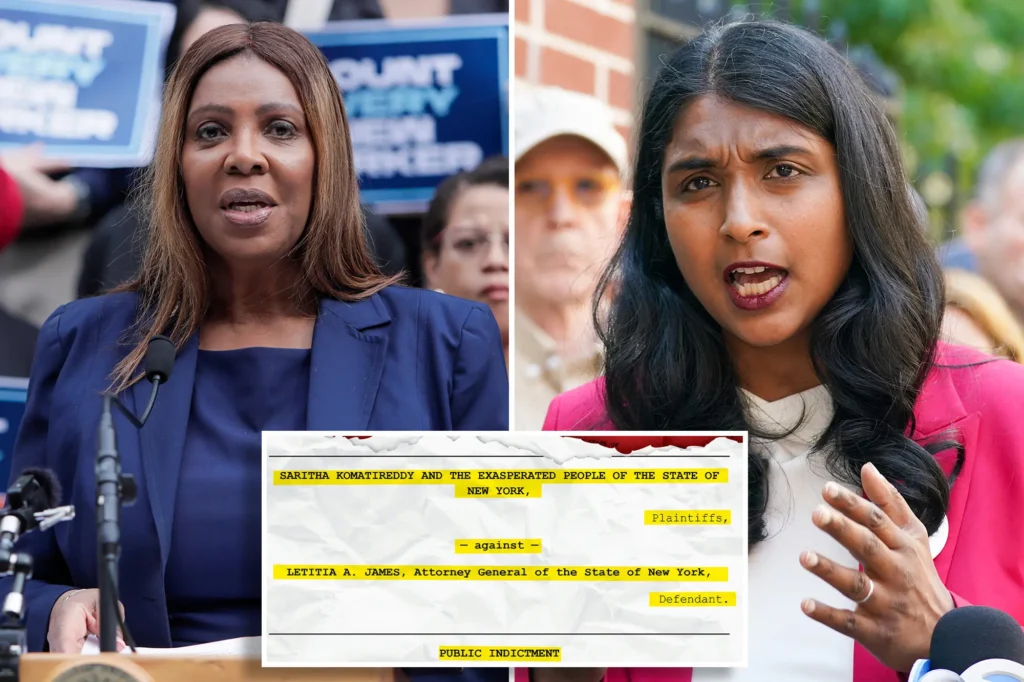 EXCLUSIVE: Tish James election rival Saritha Komatireddy drops 52-count ‘indictment’ against NY AG for dereliction of duty