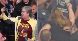 THEY’RE NOT SENDING THEIR BEST: Another Fat, Homely Democrat Whale Is Tossed from Trump Ohio Rally – Screaming and Flipping Off Crowd All the Way!