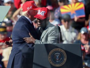 Boxing Legend Floyd Mayweather Joins President Trump Onstage at Arizona Rally