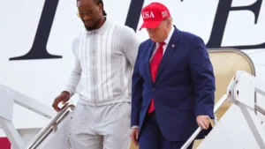 STAR POWER: Former NFL All-Pro running back joins President Trump for Georgia midterms rally
